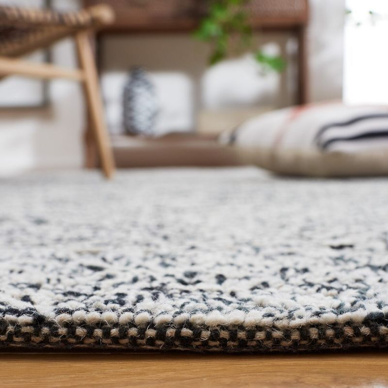 Textural TXT201 Hand Tufted Indoor Area Rug - Black/Ivory - 6'x6' - Safavieh