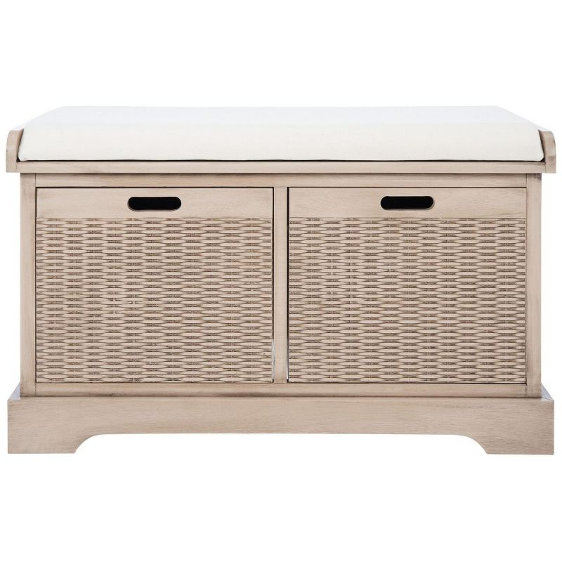 Landers 2 Drawer Cushion Bench - BCH5702 - Sand - Safavieh