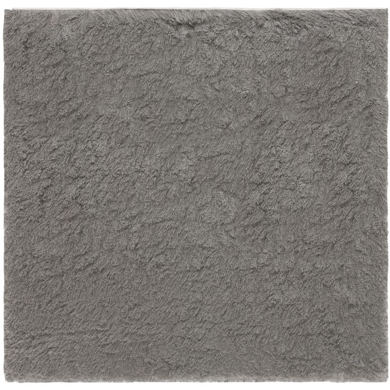 Shag SG511 Hand Tufted Area Rug - Titanium - 5'x5' - Safavieh.