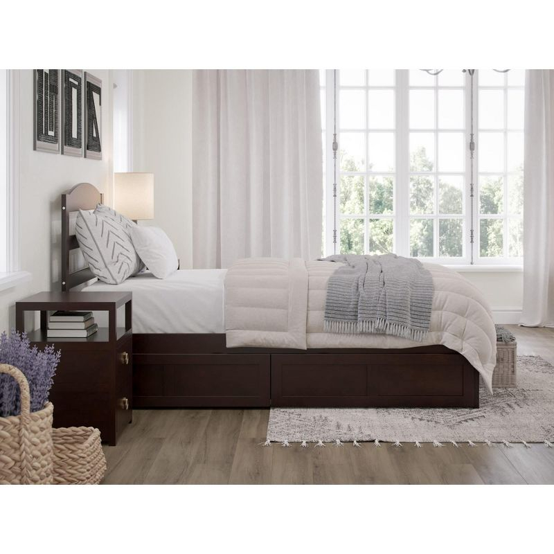 AFI Furnishings Warren Platform Bed T with Drawers ES