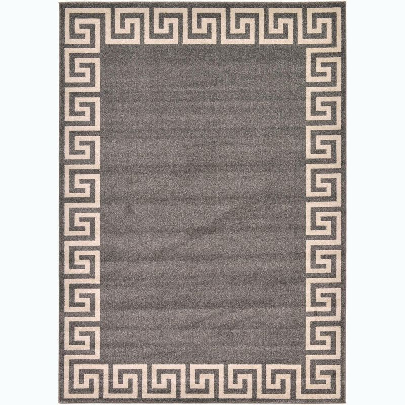 Unique Loom Athens Collection Area Rug - Modern (7' 1" x 10' Rectangle Gray/Beige)