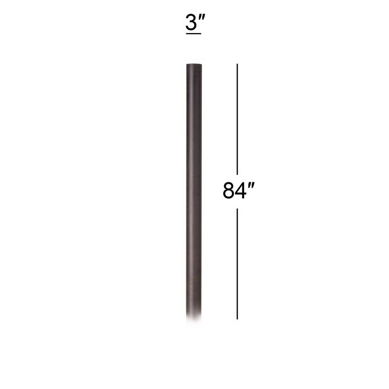 John Timberland Outdoor Post Light Pole Bronze Direct Burial 84" for Exterior Barn Deck House Porch Yard Patio Outside Garage Front Door Garden Home