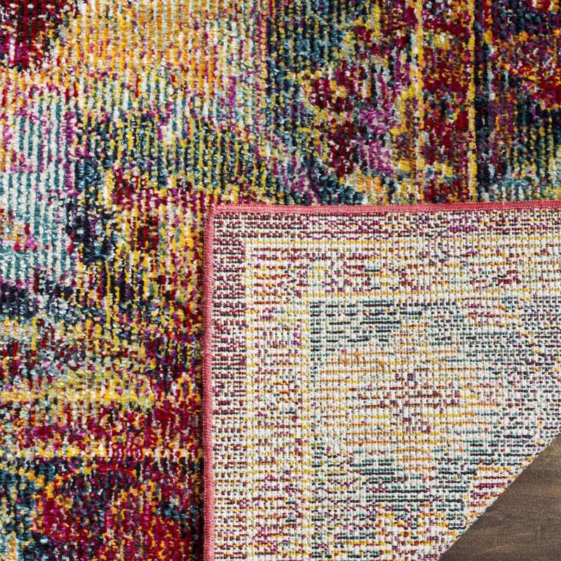 Crystal CRS508 Power Loomed Runner Rug - Ruby/Navy - 2'2"x7' - Safavieh.