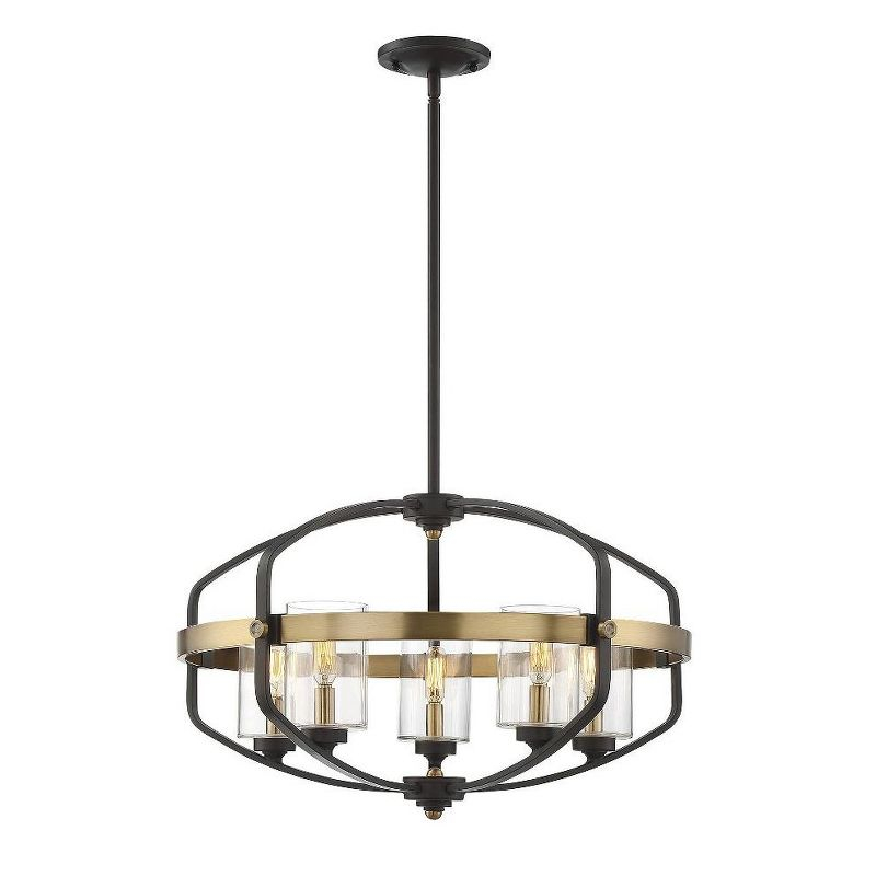 Savoy House Kirkland 5 - Light Pendant in  English Bronze/Warm Brass