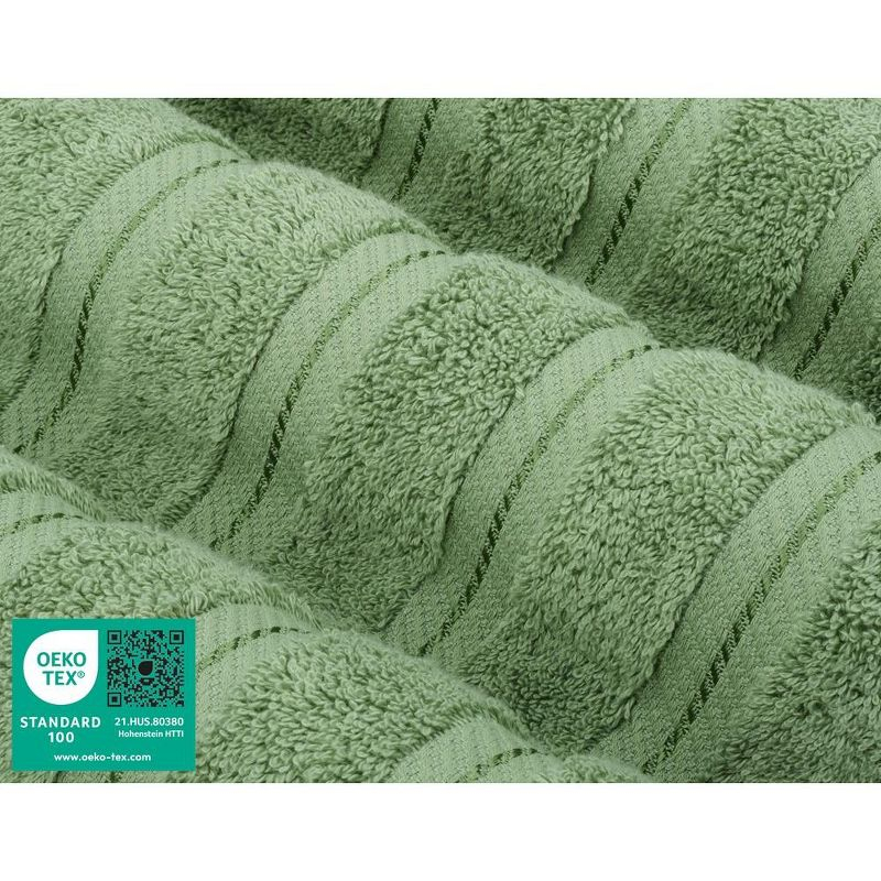 American Soft Linen 6 Piece Towel Set, 100% Cotton Bath Towels for Bathroom, Sage Green