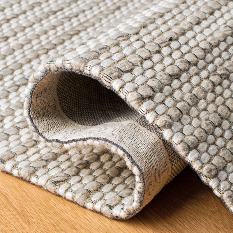 Marbella MRB392 Flat Weave Indoor Accent Rug - Light Brown/Ivory - 4'x4' - Safavieh