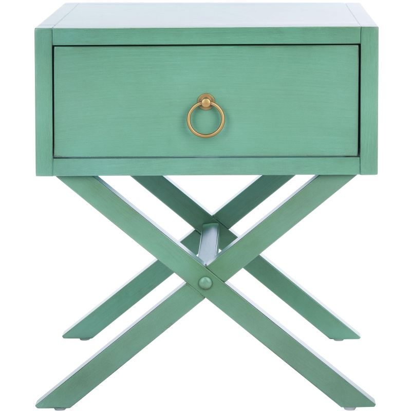 Odilia 1 Drawer Nightstand - Turquoise - Safavieh.