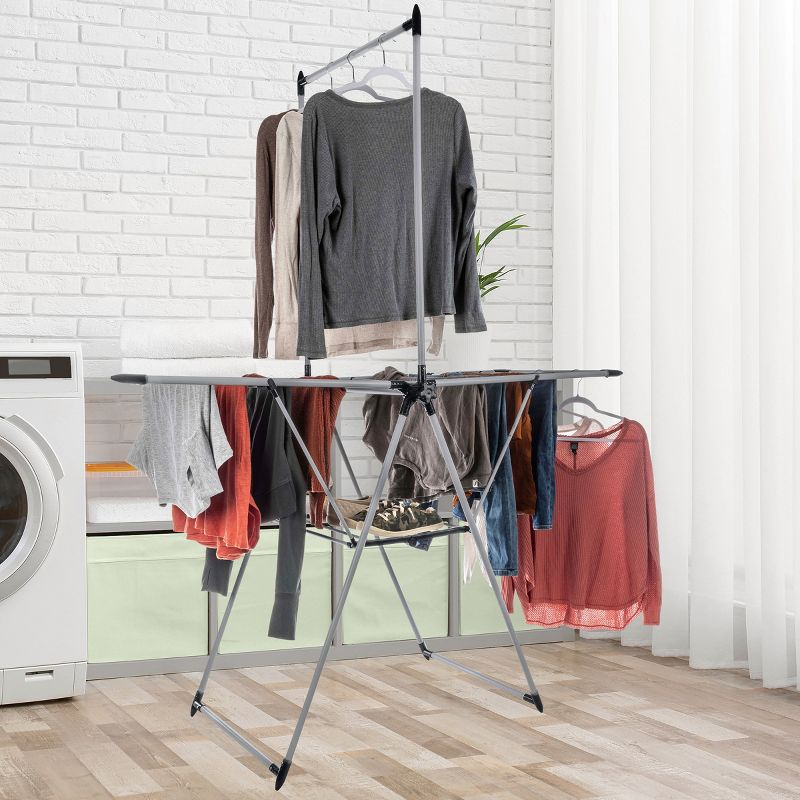 Home-Complete Clothes Drying Rack with 24 Rails
