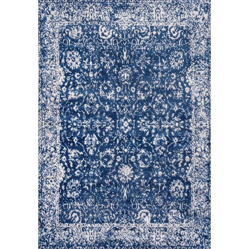4'x6' Soleiman Modern Persian Area Rug, Navy - JONATHAN Y