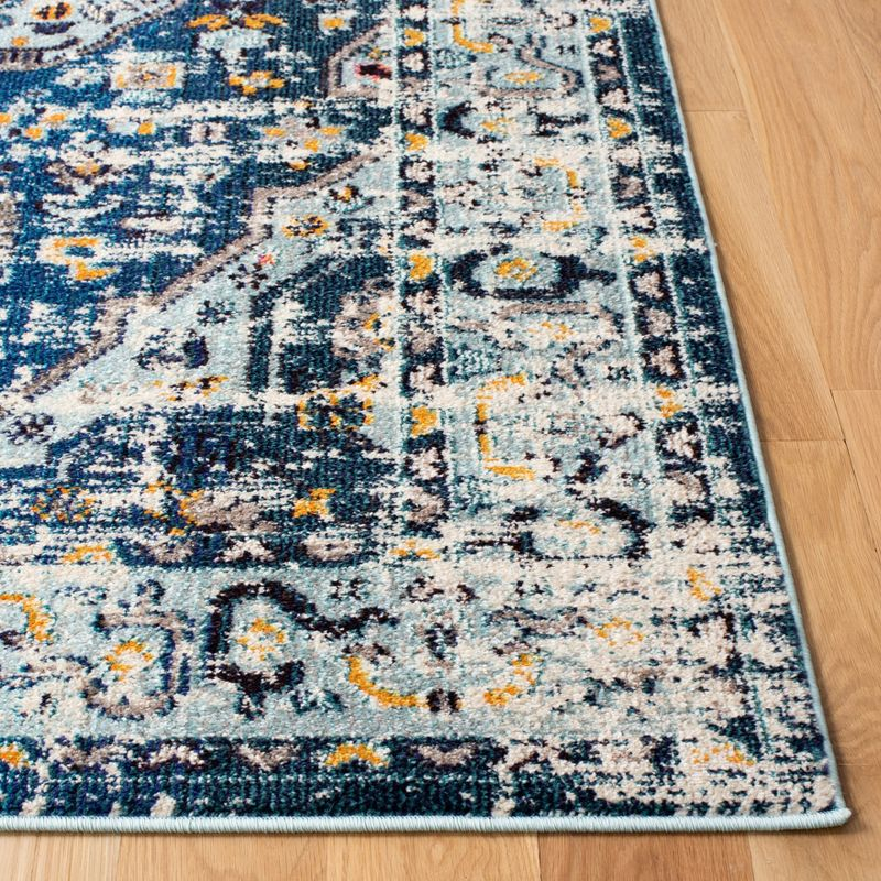 Madison MAD468 Power Loomed Indoor Area Rug - Dark Blue/Light Blue - 4'x6' - Safavieh