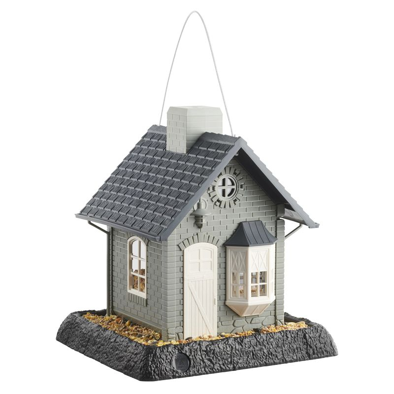 North States Village Wild Bird 5 lb Plastic Hopper Bird Feeder 4 ports Model No 9282