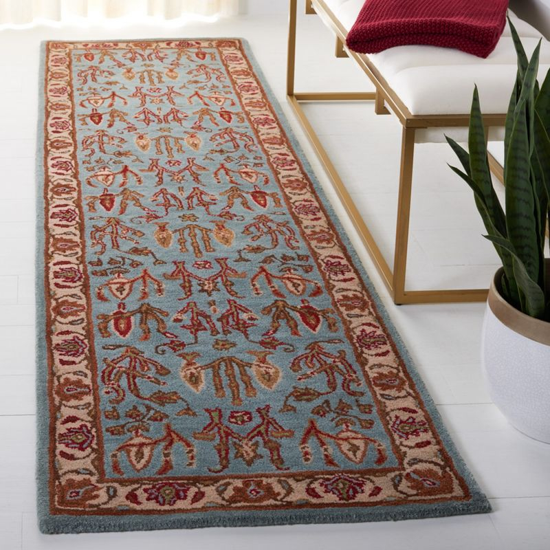 Heritage HG735 Hand Tufted Runner Rug - Blue/Ivory - 2'3"x10' - Safavieh.