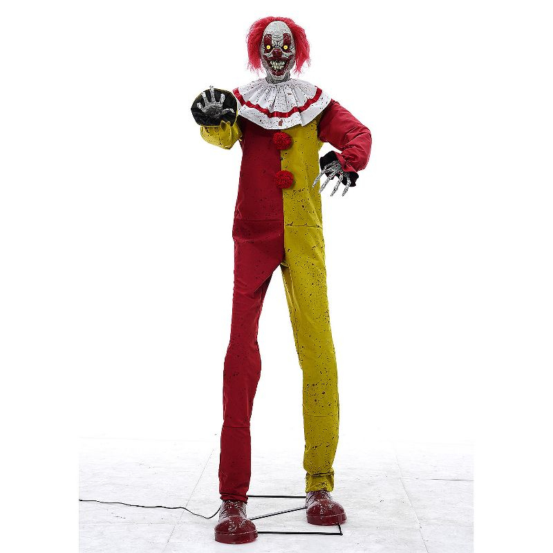 Seasonal Visions Animated Pesky The Clown Halloween Decoration - 7 ft - Multicolored