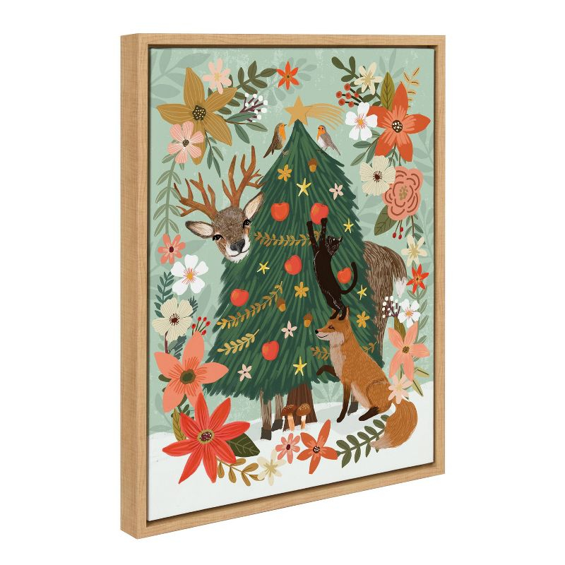 Kate & Laurel All Things Decor 18"x24" Sylvie MC 0808 Pine 2 Framed Canvas: Mia Charro Art, Nature Scene