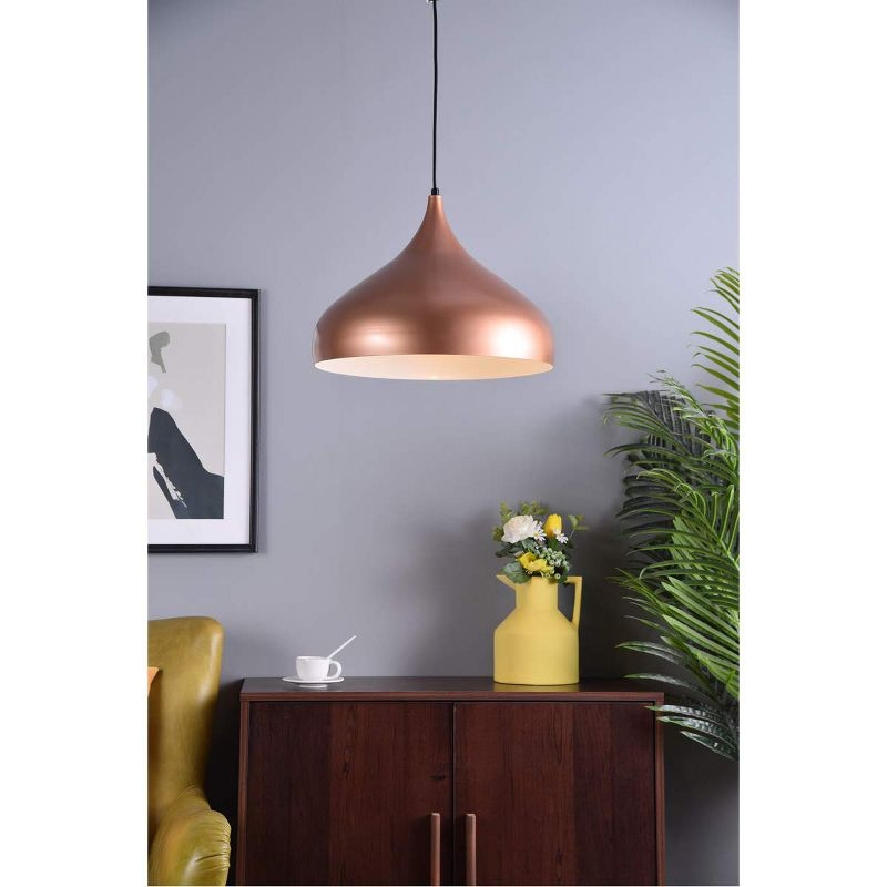 Elegant Lighting Circa 1 Light Honey Gold Pendant