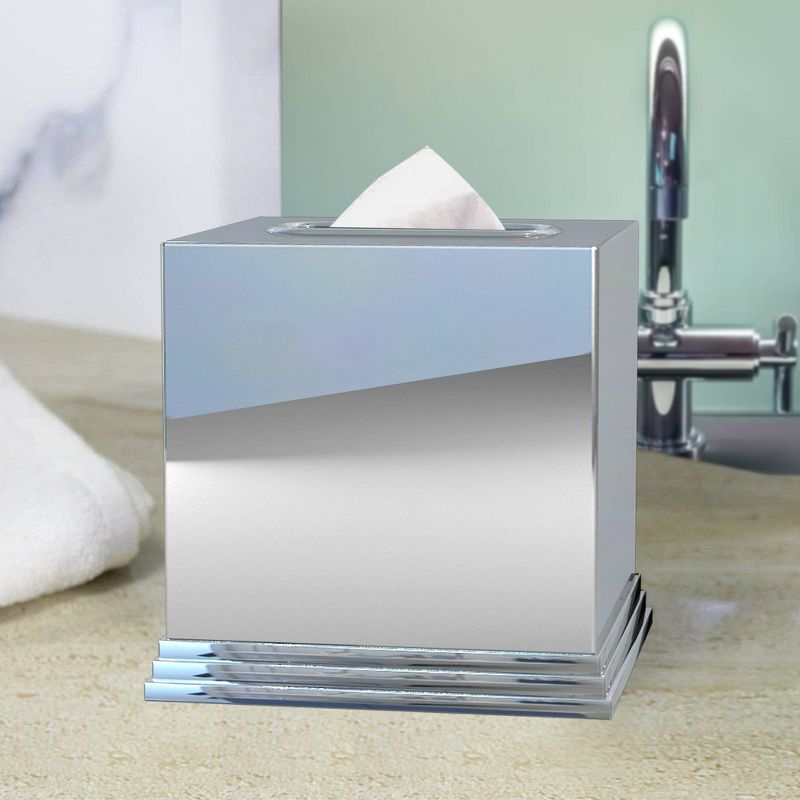 Timeless Stainless Steel Boutique Tissue Box Cover - Nu Steel