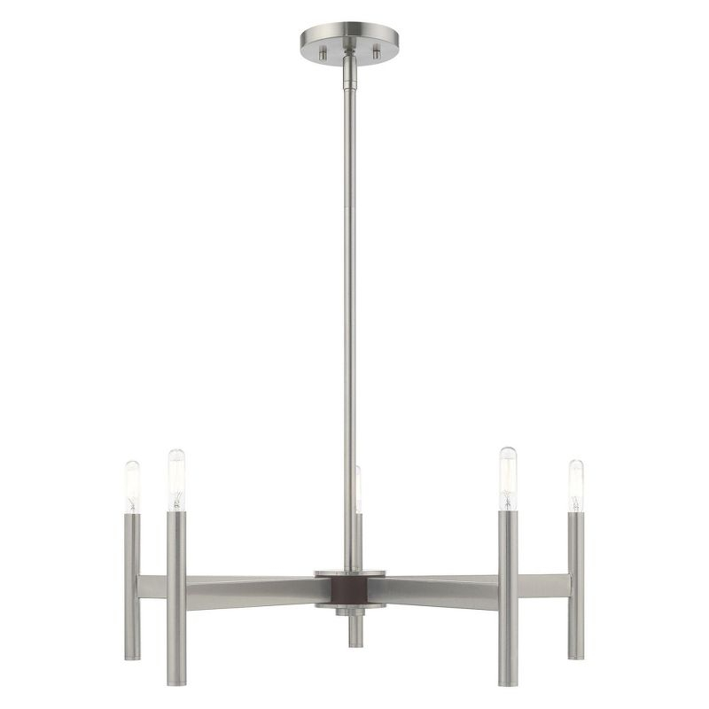 Livex Lighting Copenhagen 5 - Light Chandelier in  Brushed Nickel