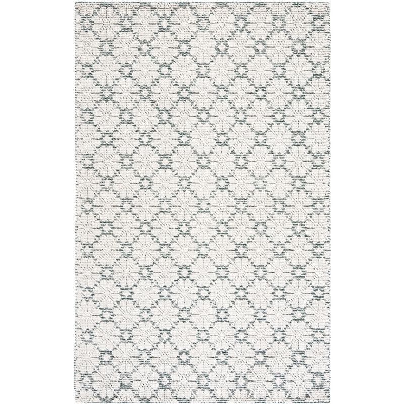 Vermont VRM303 Hand Woven Area Rug - Ivory/Green - 6'x9' - Safavieh.