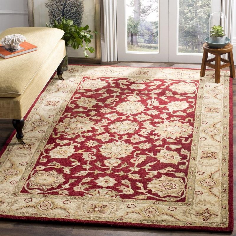 Antiquity AT312 Hand Tufted Area Rug - Red/Gold - 6'x9' - Safavieh.