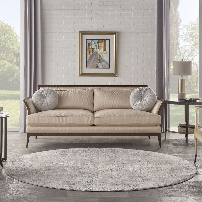 Nourison Rustic Textures Modern Indoor Area Rug Grey/Beige 5'3" x round