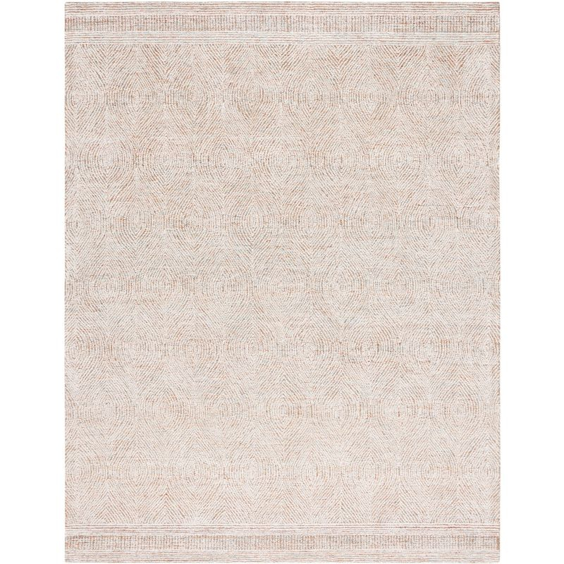 Abstract ABT340 Handmade Indoor Area Rug - Ivory/Rust - 12'x18' - Safavieh