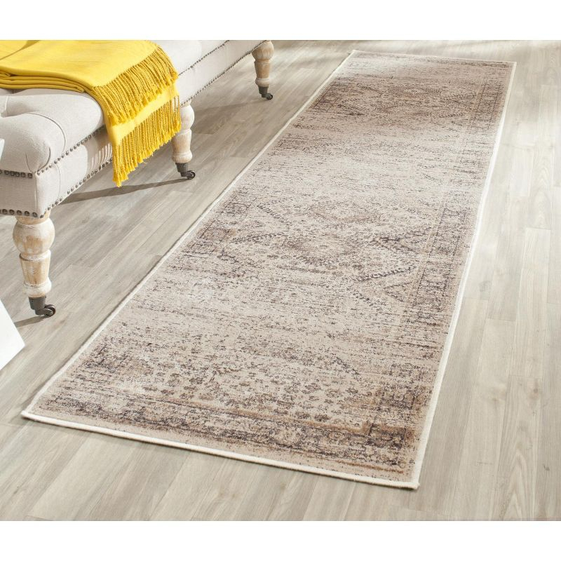 Vintage VTG118 Power Loomed Indoor Skid-Resistant Accent Rug - Stone - 2'7"x4' - Safavieh