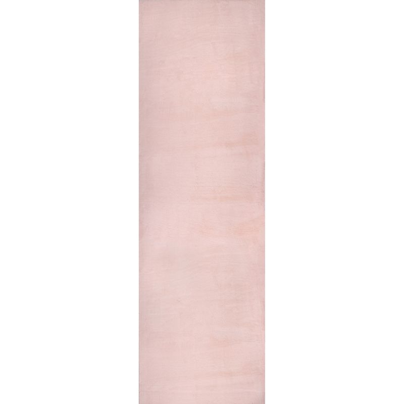 Nuloom Layne Soft Silky Faux Rabbit Fur Kitchen Runner Indoor Area Rug - Hallway, Entryway, 2' x 6', Pink