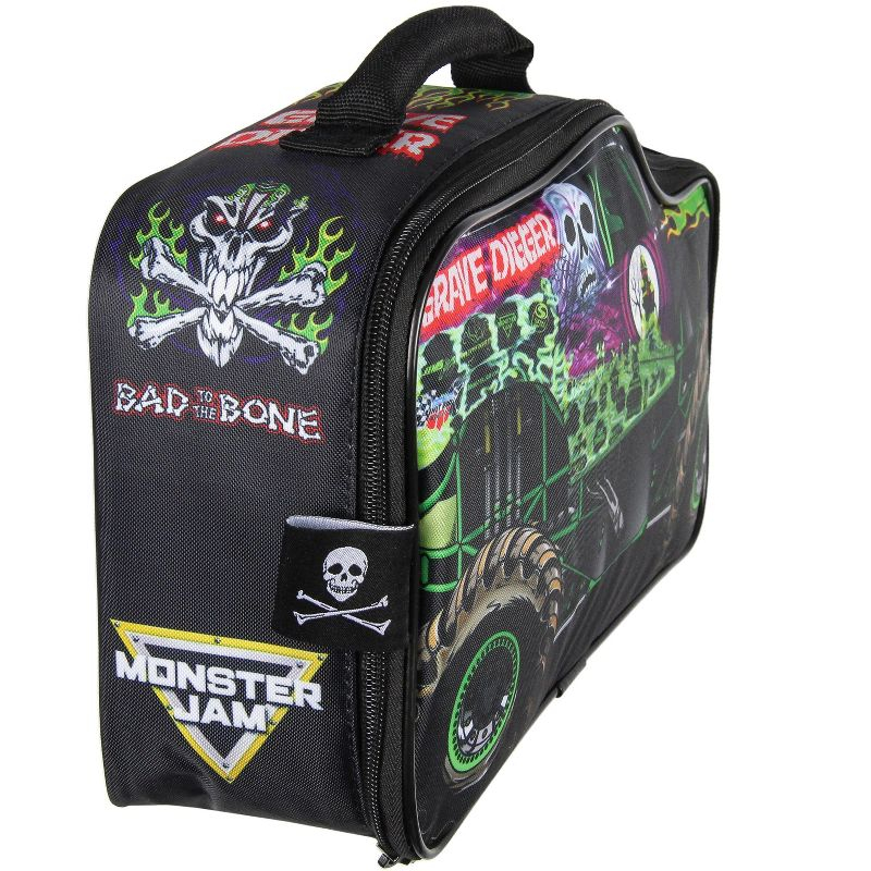 Monster Jam Lunch Box Grave Digger Truck Shaped Insulated Big Lunch Bag for Work Travel