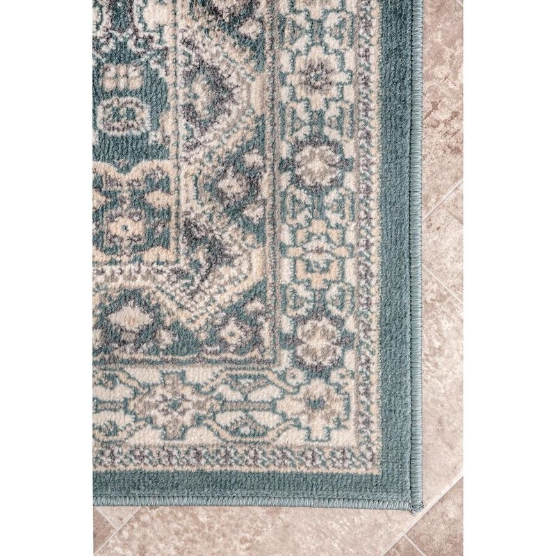 Nuloom 2x8 Becca  Tiled Indoor Area Rug, Blue, Faded Transitional Design, Stain Resistant, BedroomLiving Room, Kitchen,