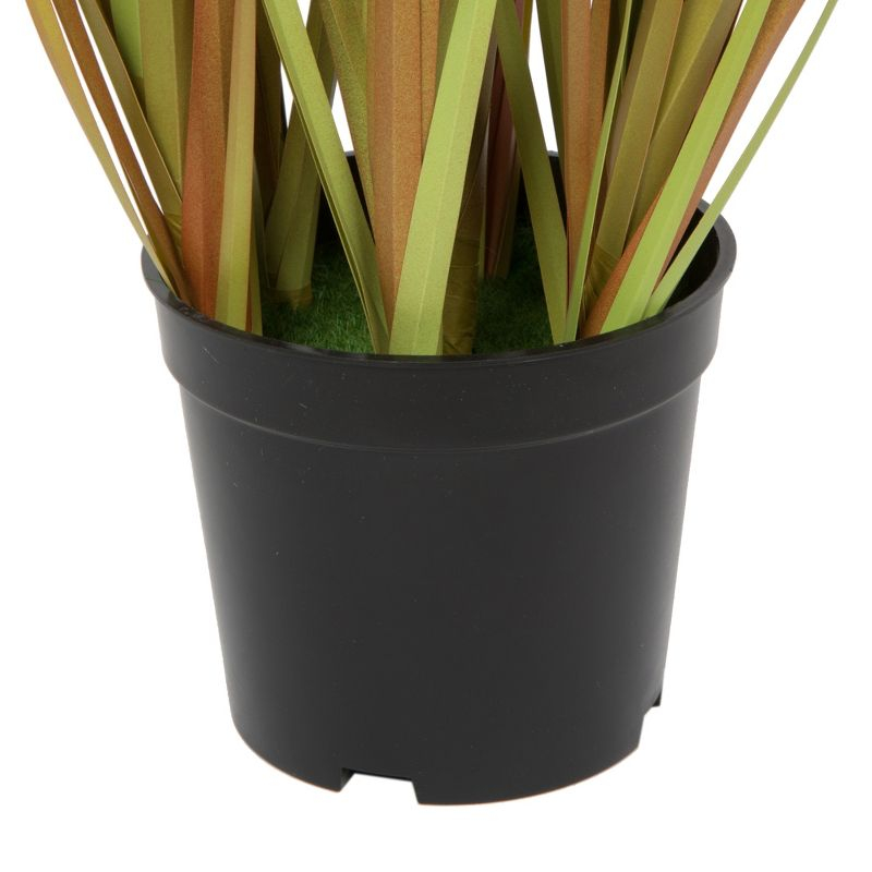 Vickerman 24" PVC Artificial Potted Mixed Brown Grass. In a 5"Lx5"Wx3.75"H base.