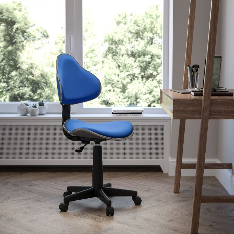 Flash Furniture Whitney Blue Fabric Swivel Ergonomic Task Office Chair
