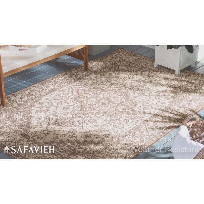 Beach House BHS137 Power Loomed Indoor/Outdoor Runner Rug - Beige/Cream - 2'2"x8' - Safavieh
