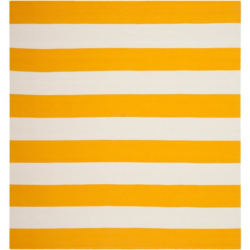 Montauk MTK712 Hand Woven Indoor Accent Rug - Yellow/Ivory - 3'x3' - Safavieh