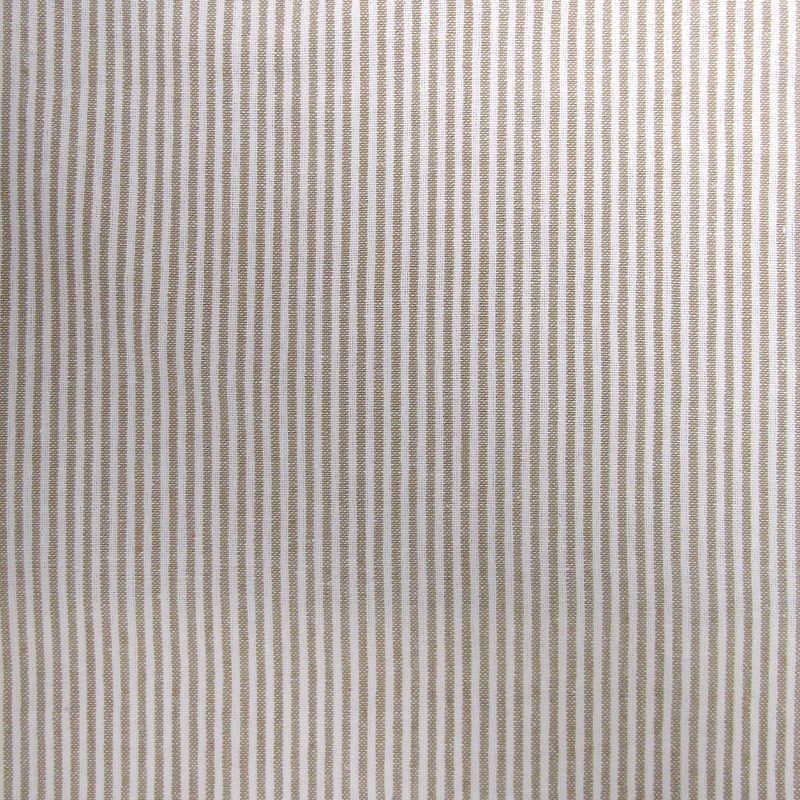 Tucker Ticking Stripe Button Tab Top Window Kitchen Tier Set of 2 - 30" x 24" - Linen - Elrene Home Fashions