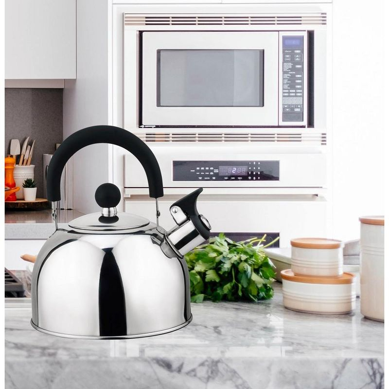 J&V TEXTILES Stainless Steel Whistling Tea Kettle, 2.5-Quart