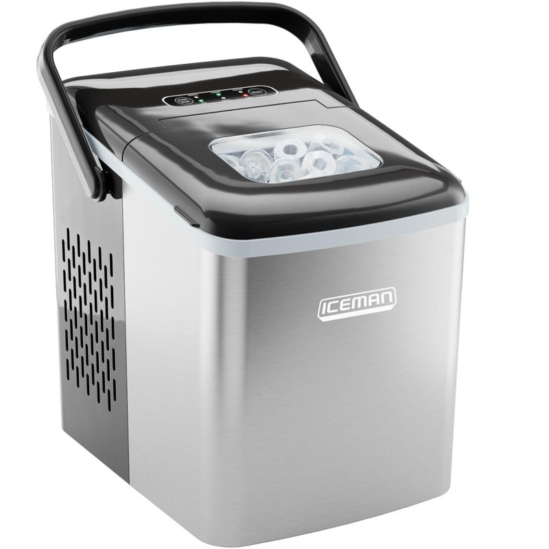 Iceman Dual-Size Countertop Bullet Ice Machine w/ 1.3lb Capacity - Stainless Steel