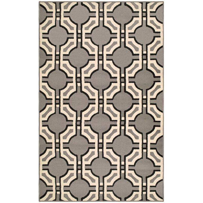 Modern Geometric Art-Deco Transitional Eclectic Trellis High-Traffic Power-Loomed Indoor Area Rug, 8'x10', Gray - Blue nile Mills