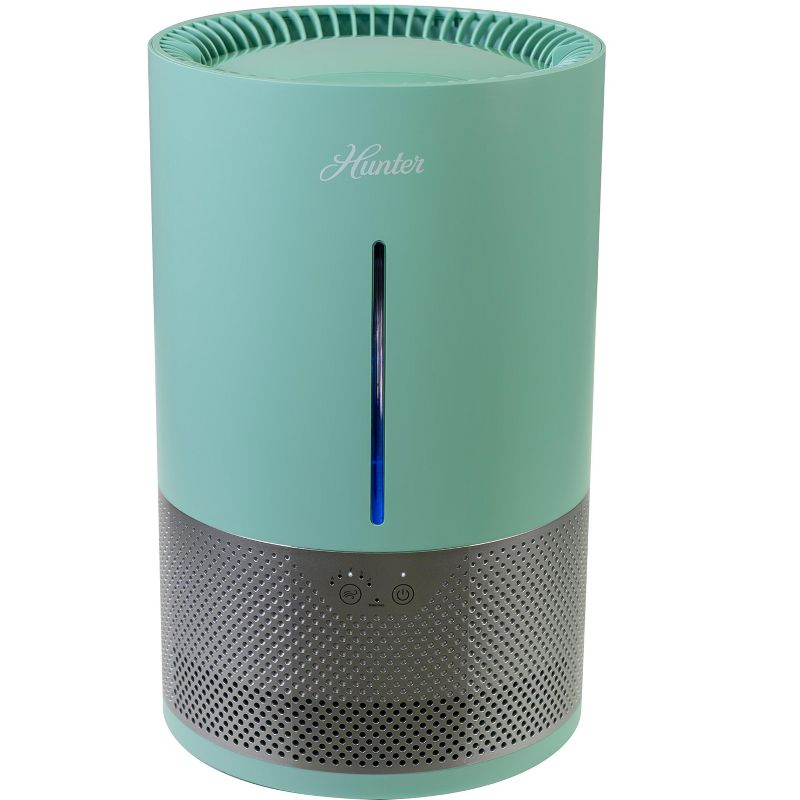 Hunter Fan Company Aspire 1.2 Gal Evaporative Humidifier with PermaWick Filter, Humidifiers for Bedroom, Humidifier Large Room. Aqua