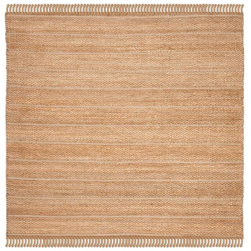 Natural Fiber NF550 Hand Woven Indoor Area Rug - Natural/Light Grey - 6'x6' - Safavieh.