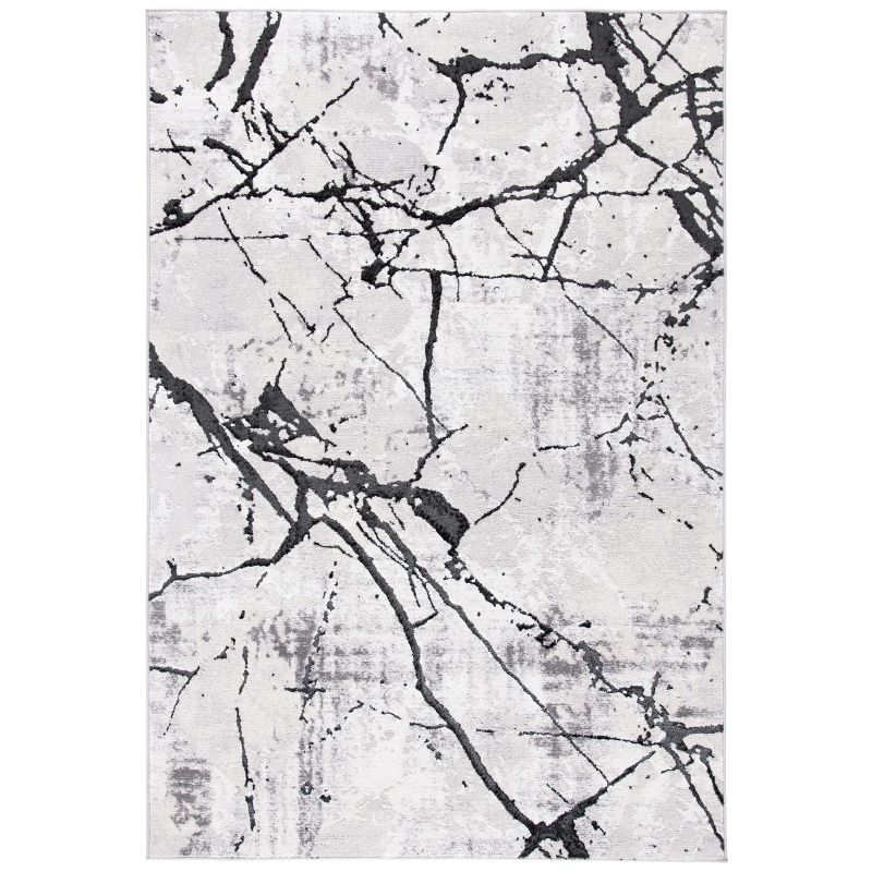 Amelia ALA293 Power Loomed Indoor Area Rug - Grey/Black - 8'x10' - Safavieh