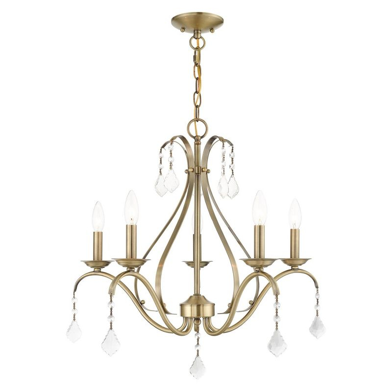 Livex Lighting Caterina 5 - Light Chandelier in  Antique Brass