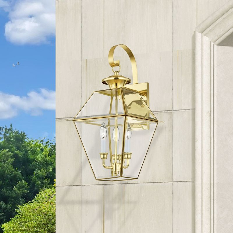 Livex Lighting Westover 3 - Light Wall Light in  Polished Brass