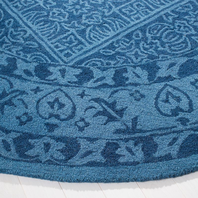 Dip Dye DDY151 Hand Tufted Indoor Area Rug - Navy Blue - 7' Round - Safavieh