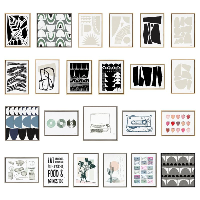 Kate and Laurel Sylvie Constructed I Neutral Framed Canvas by Statement Goods