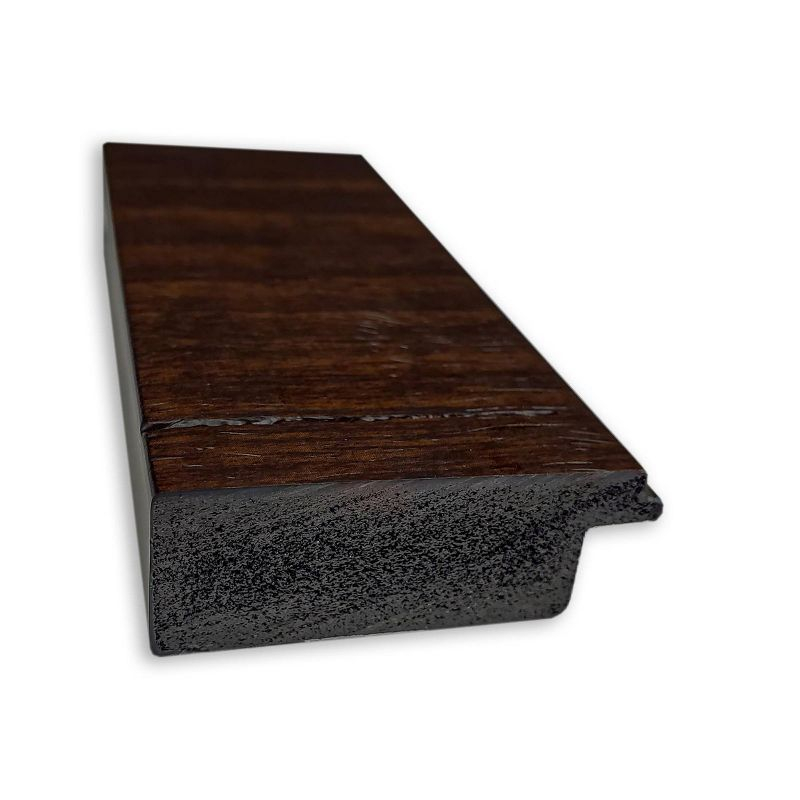 39"x27" Wildwood Narrow Framed Wall Mirror Brown - Amanti Art: Beveled, Rectangular, Polystyrene Frame