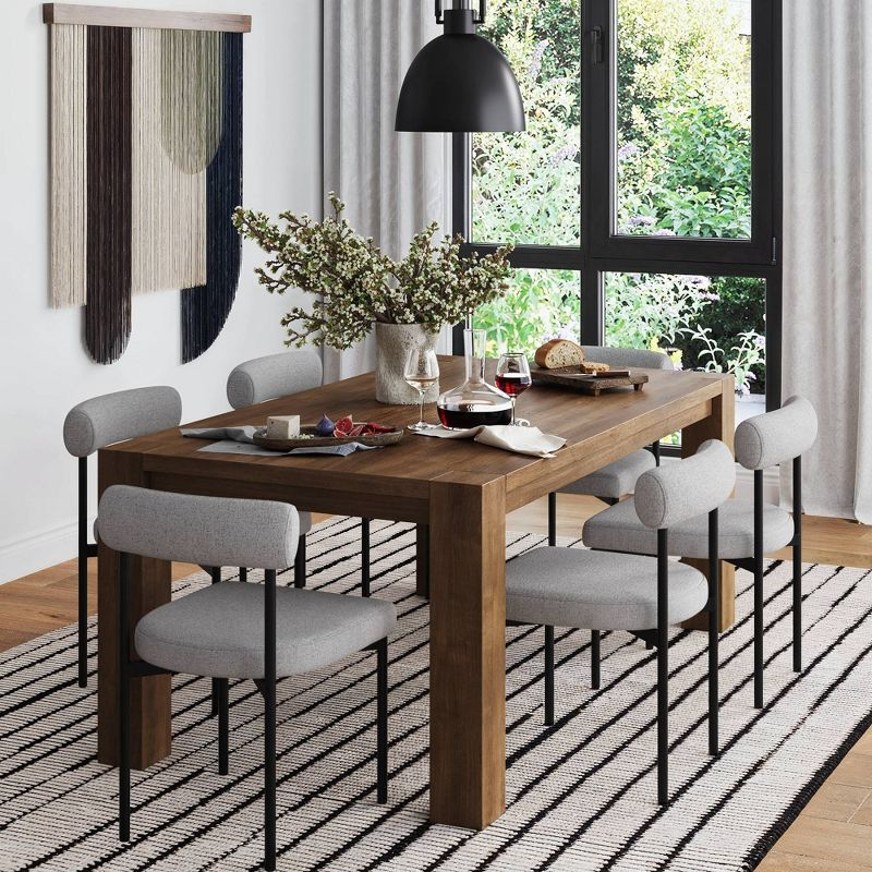 Nathan James Set of 6 Dahlia Dining Chairs Gray
