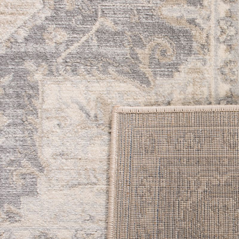 Brentwood BNT865 Power Loomed Indoor Area Rug - Cream/Grey - 5'x5' - Safavieh