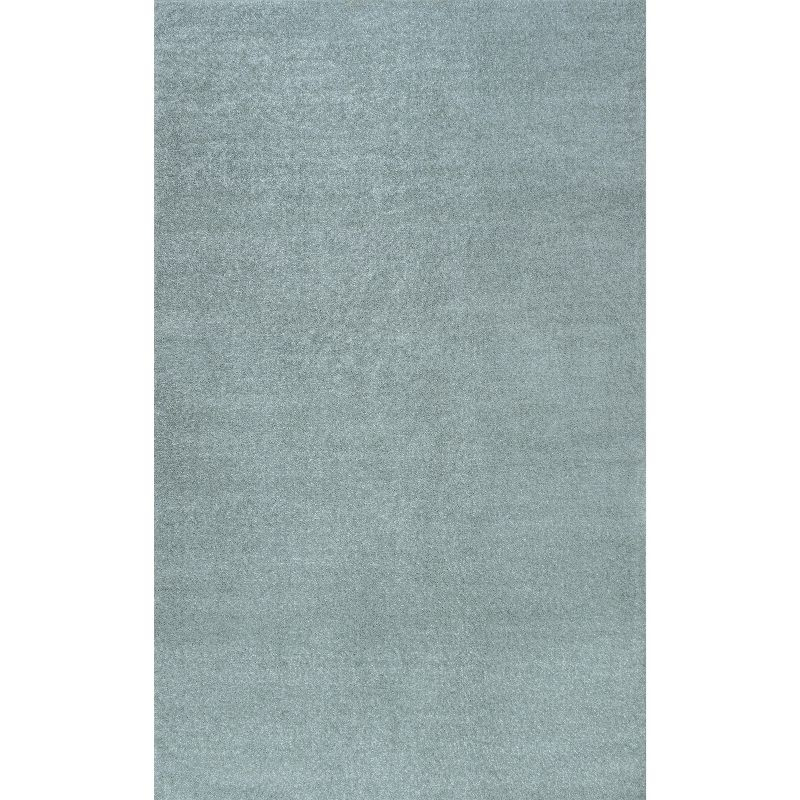 8'x10' Haze Solid Low-Pile, Light Blue - JONATHAN Y