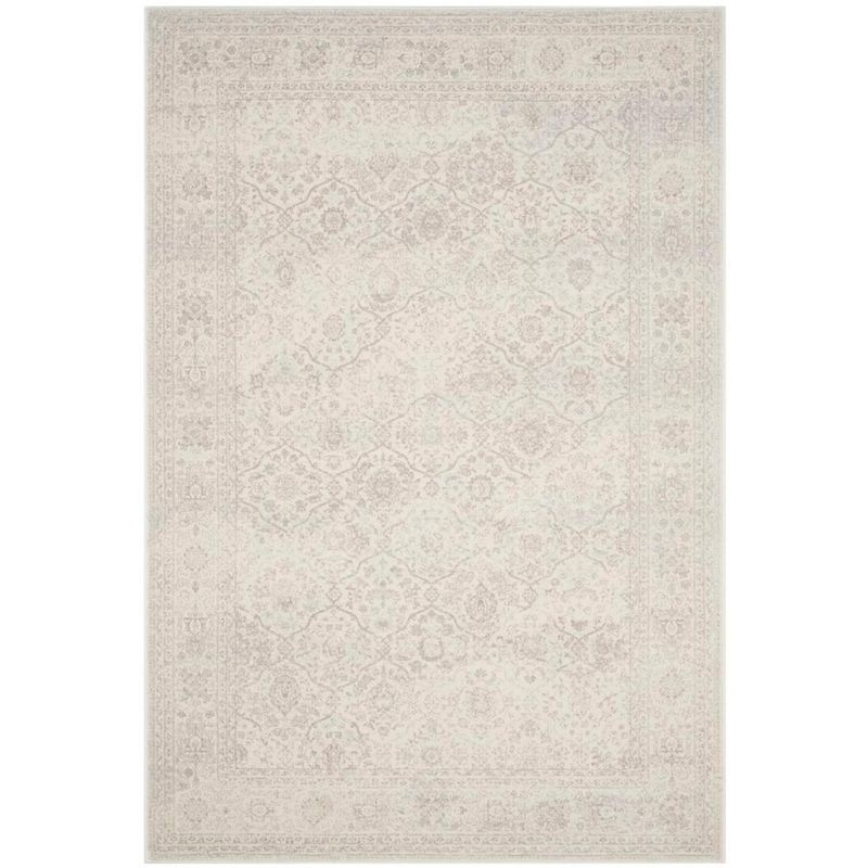 Carnegie CNG691 Power Loomed Area Rug - Cream/Light Grey - 5'1"x7'6" - Safavieh.