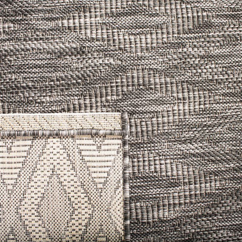 Courtyard CY8522 Power Loomed Indoor and Outdoor Accent Rug - Black/Black - 2'x3'7" - Safavieh